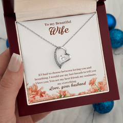 Forever Love Necklace - For Wife If I Had To Choose