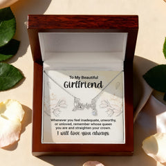 Scripted Love Necklace - For Girlfriend Whenever You Feel Inadequate