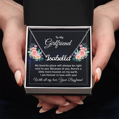 Custom Name Necklace - For Girlfriend My Favorite Place