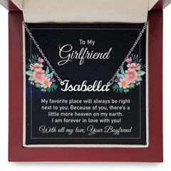 Custom Name Necklace - For Girlfriend My Favorite Place