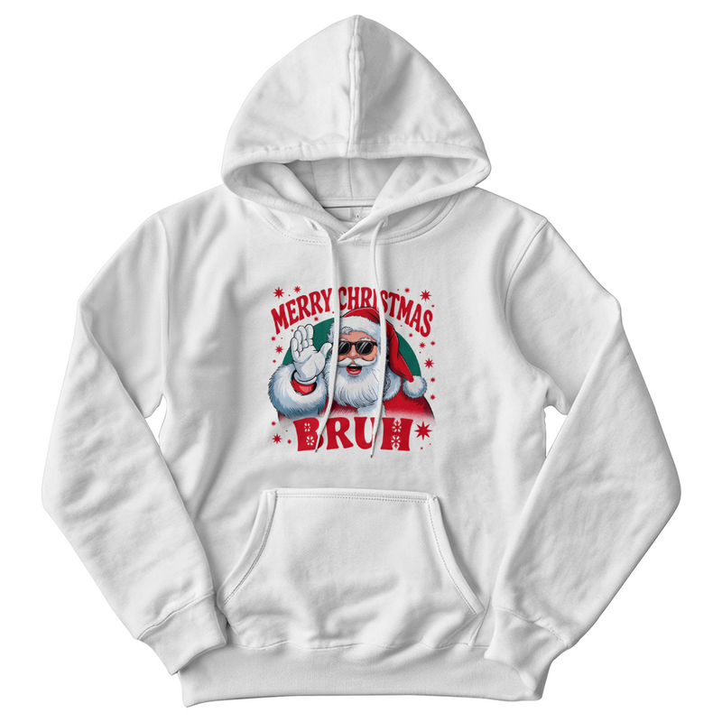 Merry Christmas Bruh Hooded Sweatshirt