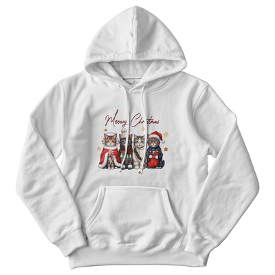Meowy Christmas Hooded Sweatshirt