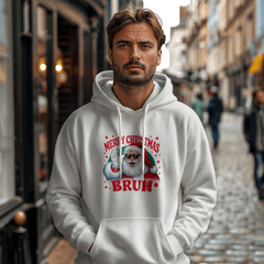 Merry Christmas Bruh Hooded Sweatshirt